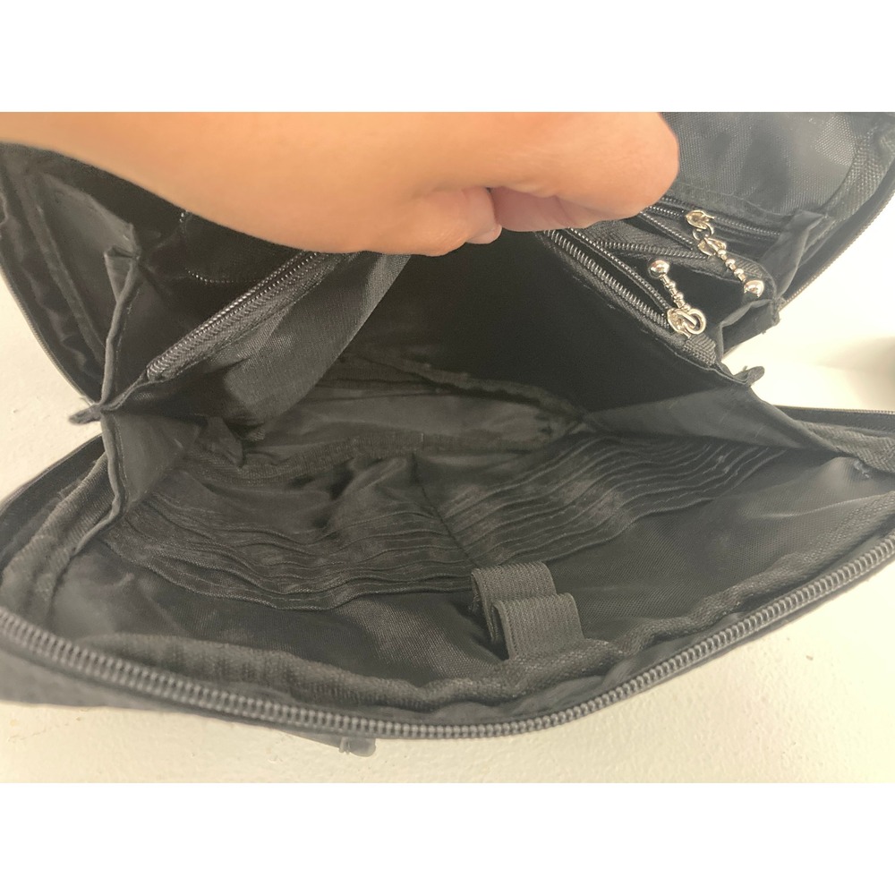 Baggallini Black Nylon Convertible Crossbody Bag Multi Pocket Travel Organizer - Picture 8 of 16